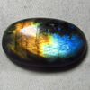 New Madagascar - LABRADORITE - Oval Cabochon Huge size - 23x40 mm Gorgeous Strong Multy Fire